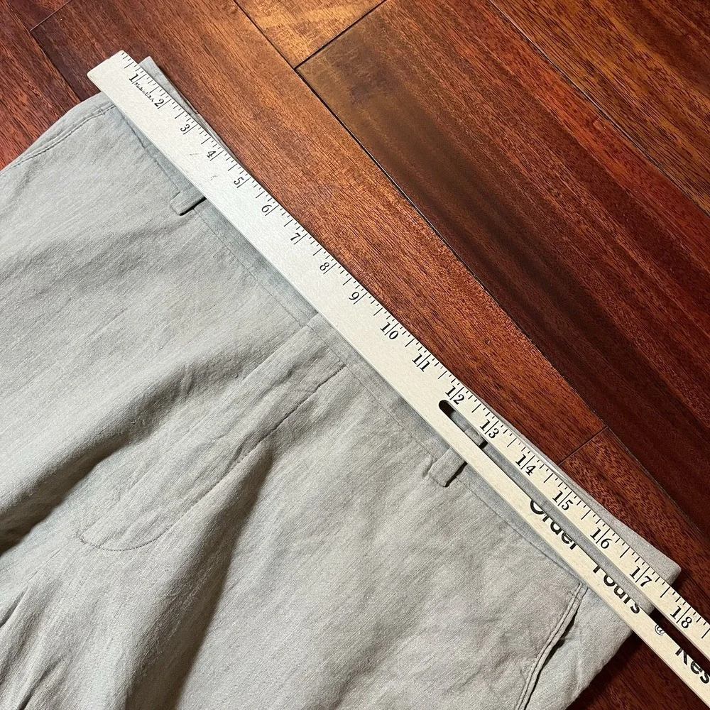 Banana Republic Pants Mens 34x30 Linen Blend Tailored Fit Dress Trousers Preppy
